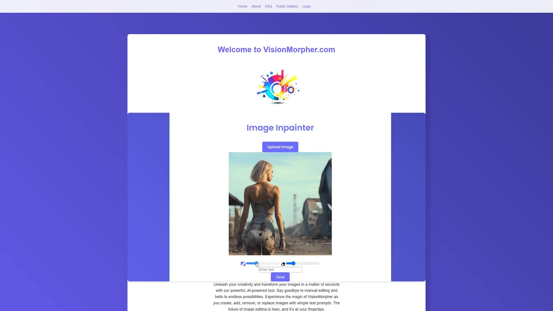 visionmorpher homepage