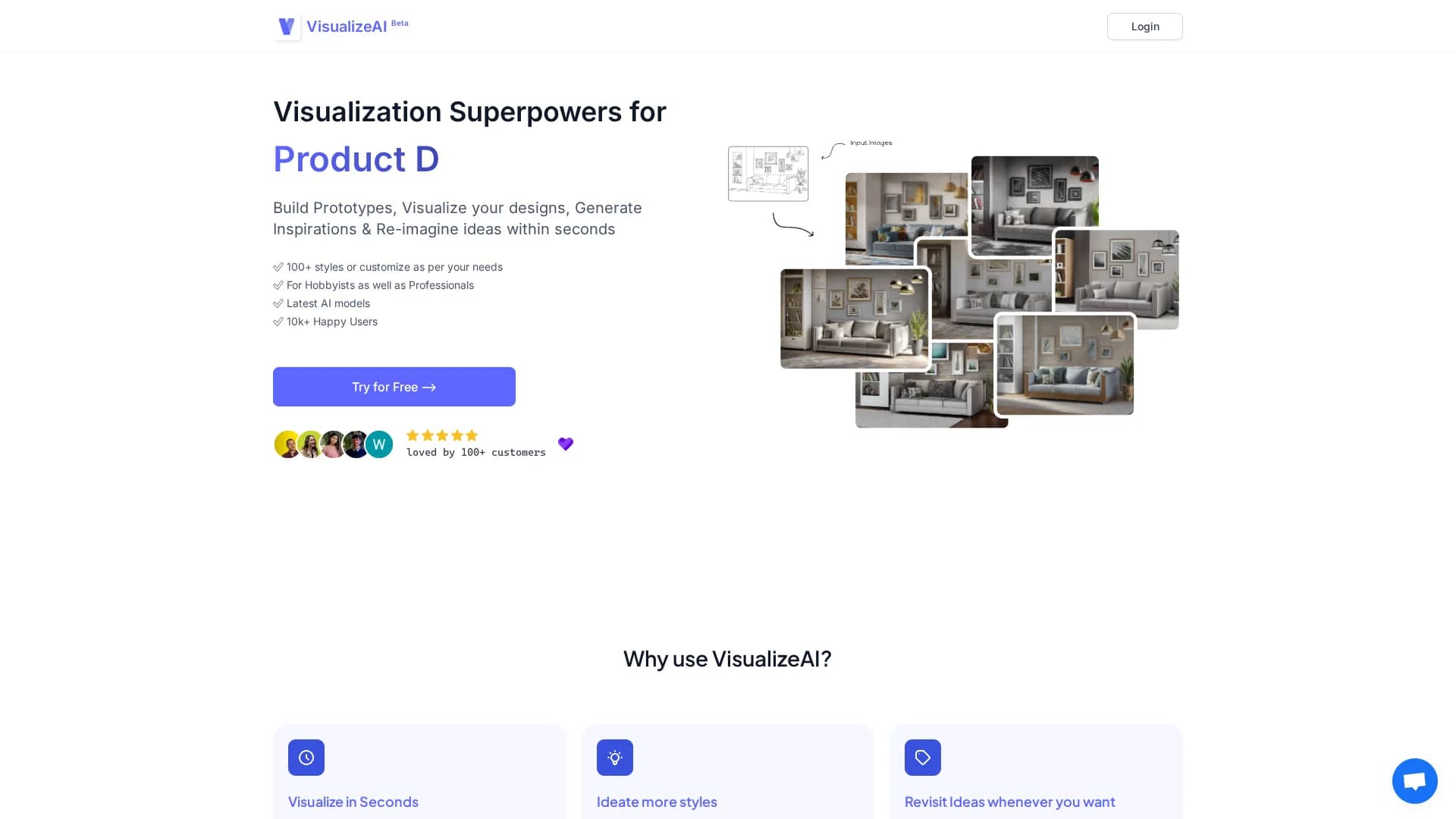 visualizeai homepage