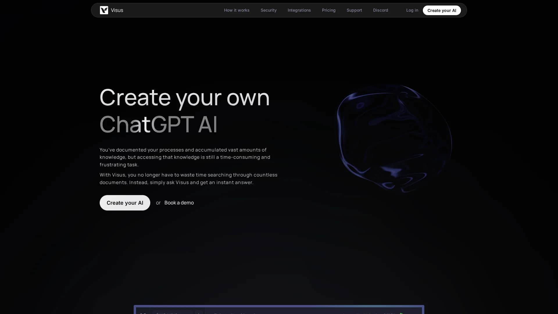 visus-ai homepage