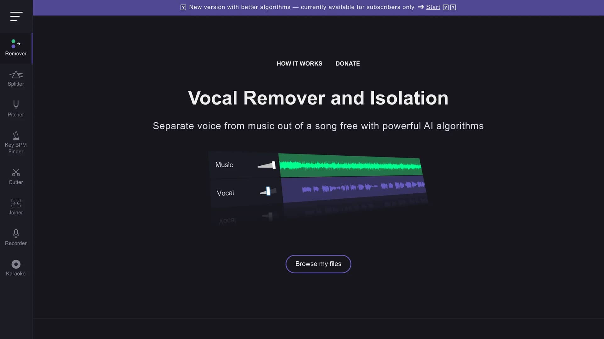 vocal-remover homepage
