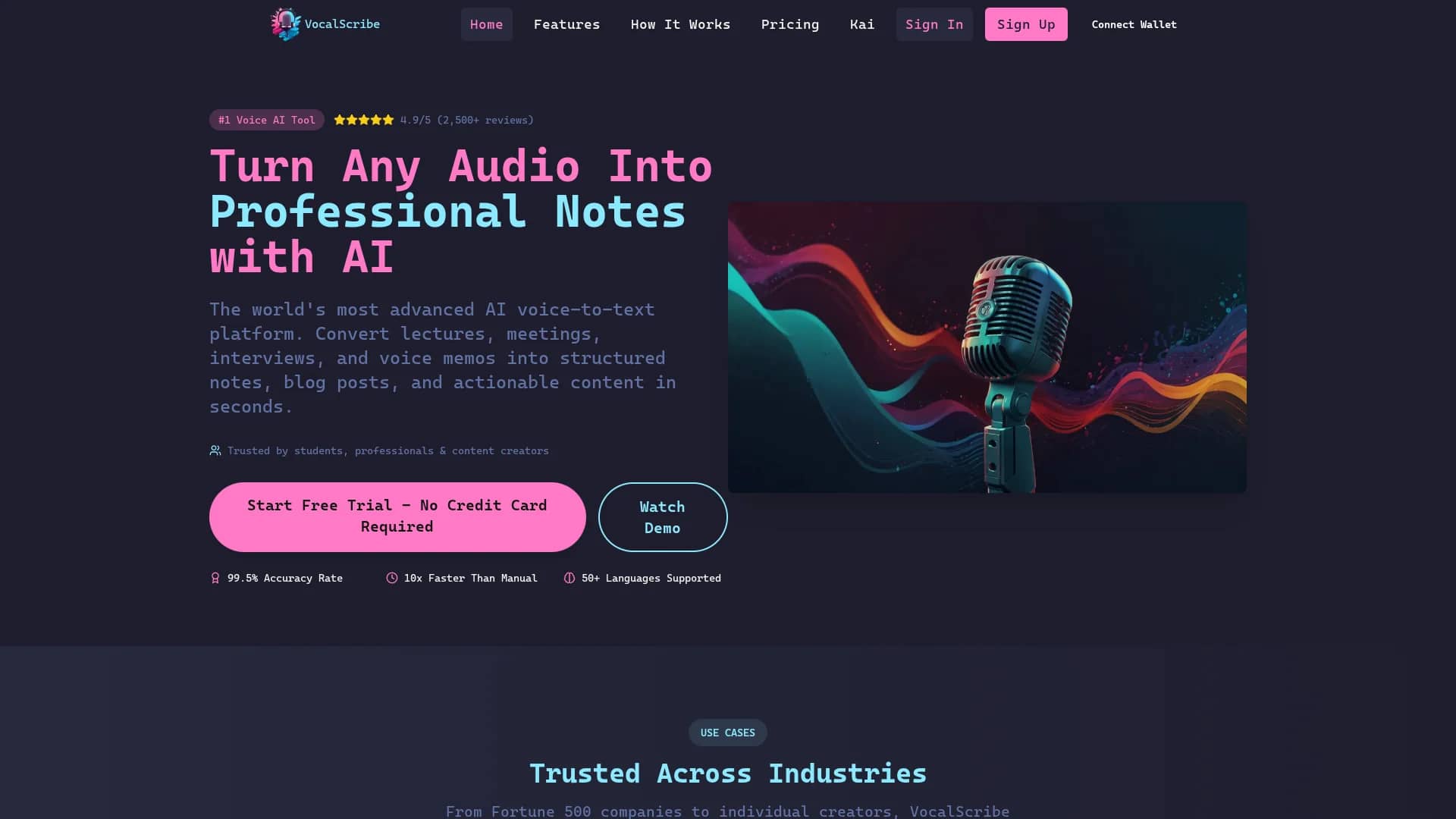 vocalscribe homepage