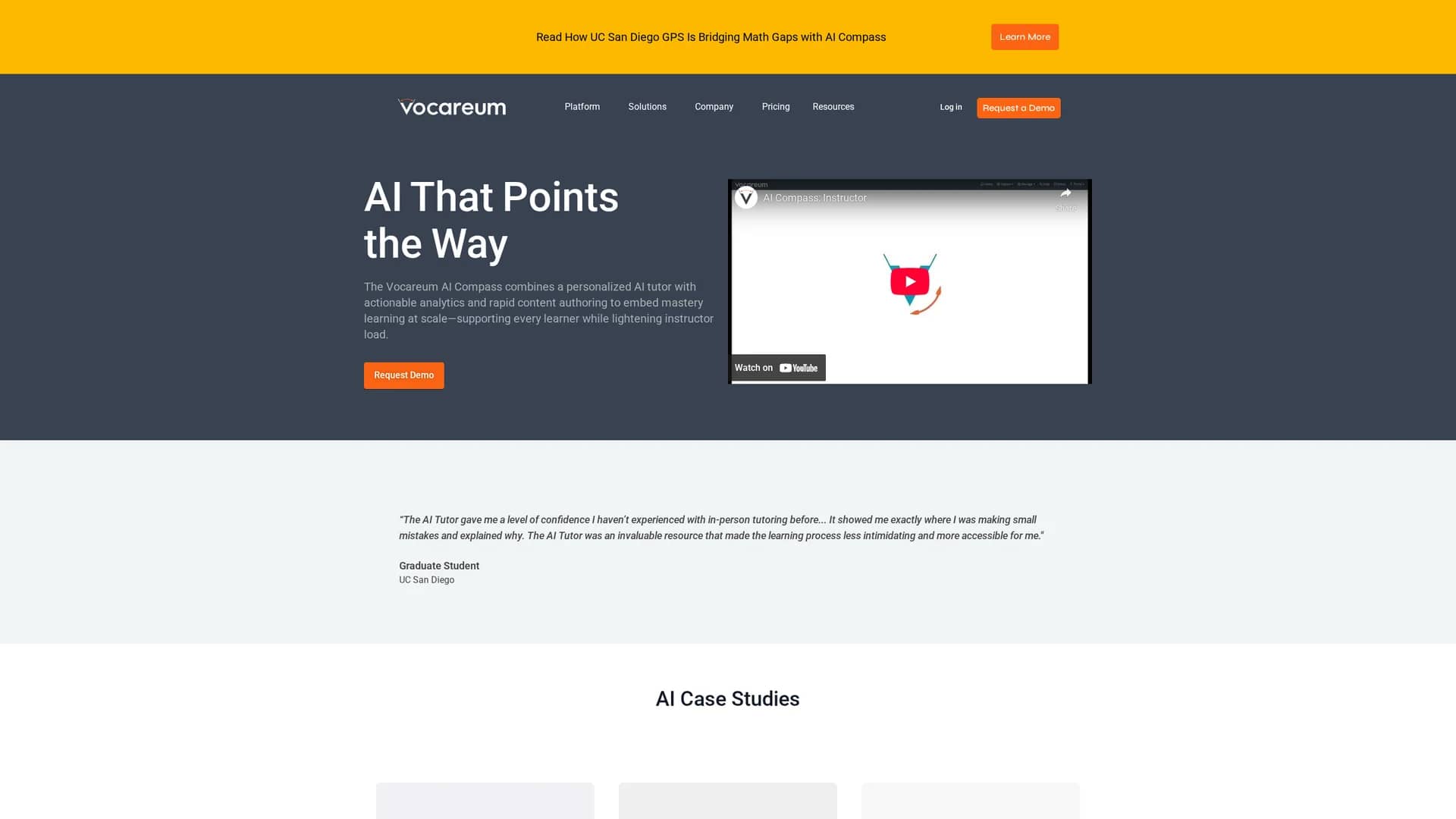 vocareum-com homepage