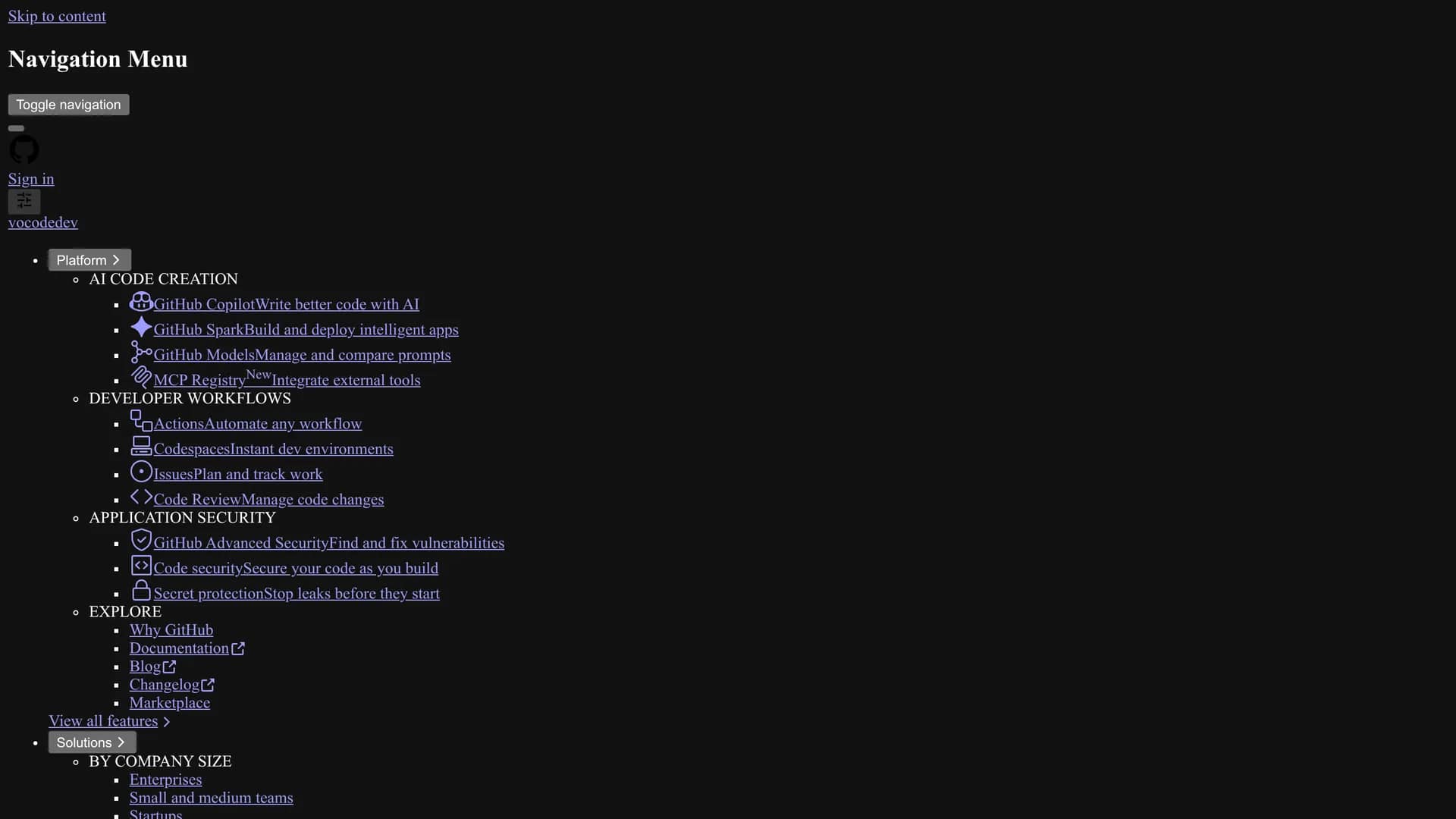 vocode homepage
