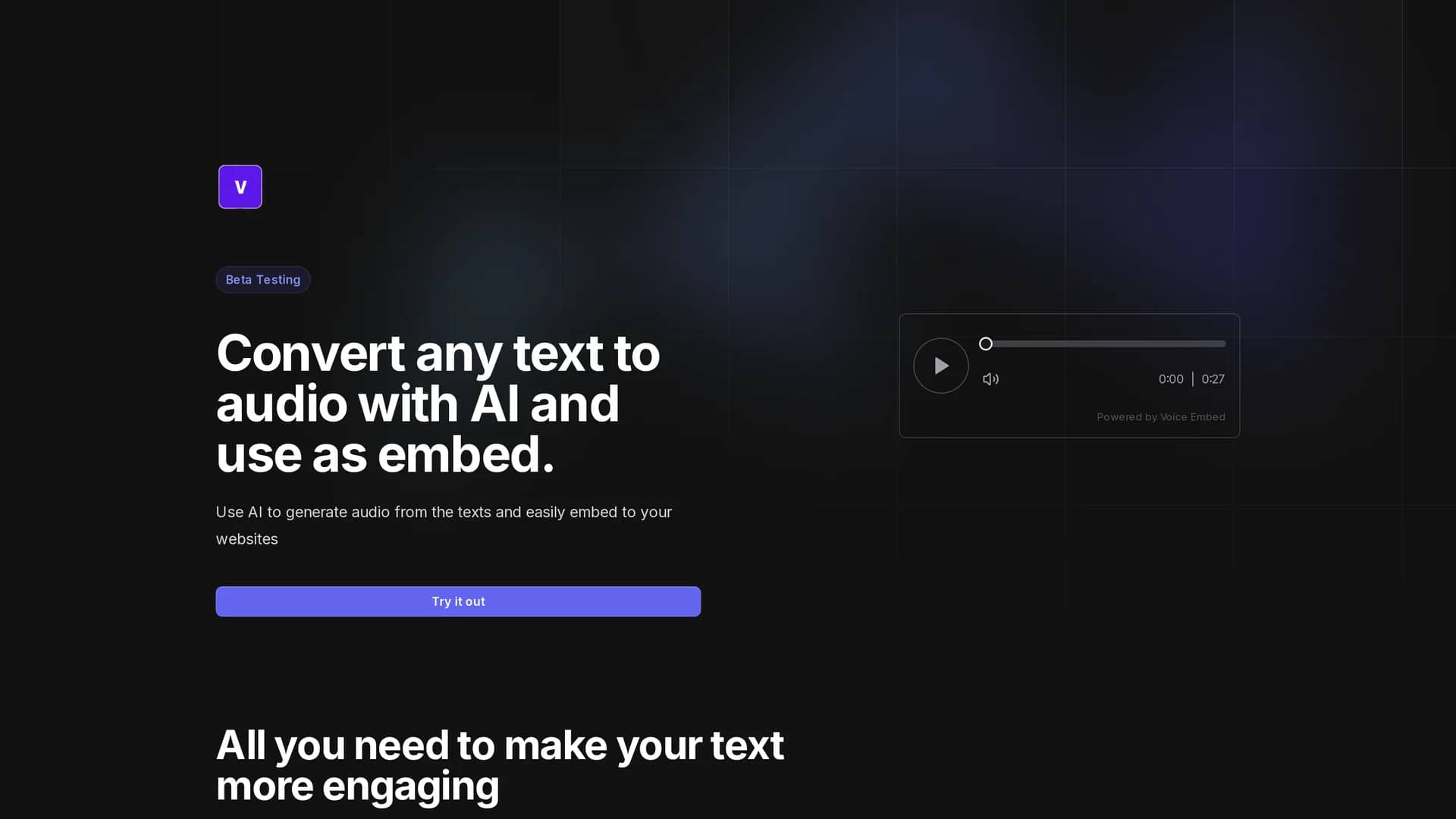 voice-embed homepage