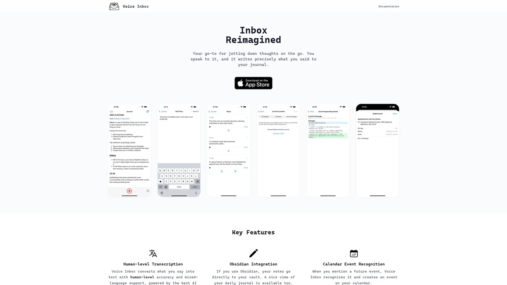 voice-inbox homepage