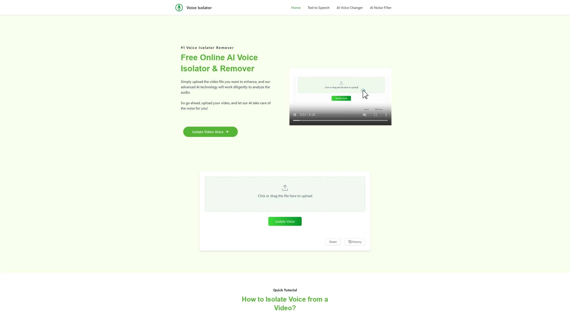 voice-isolator homepage