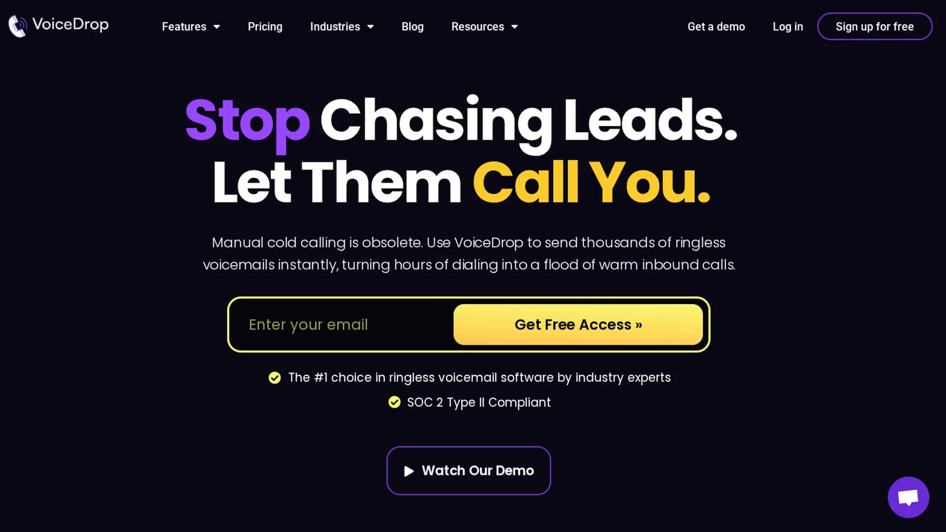 voicedrop homepage