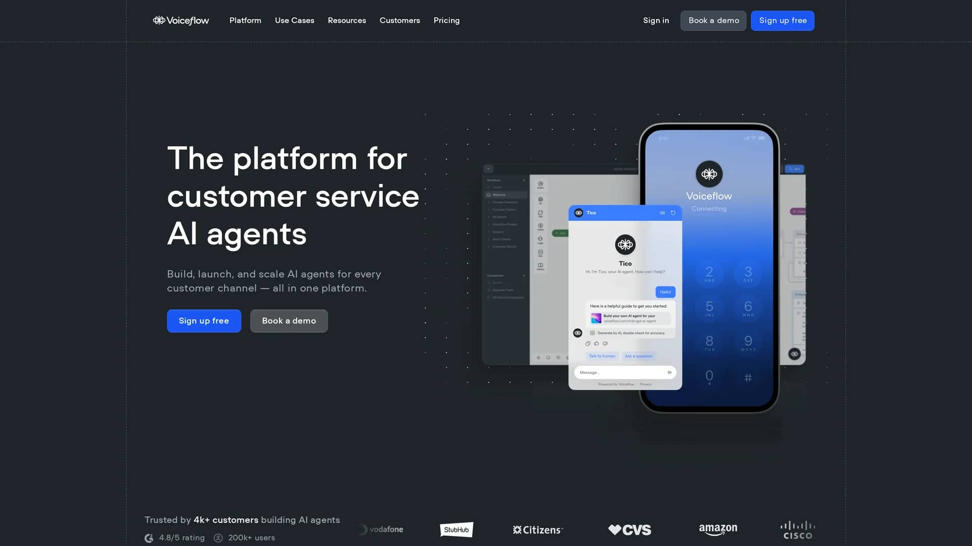 voiceflow-ai homepage