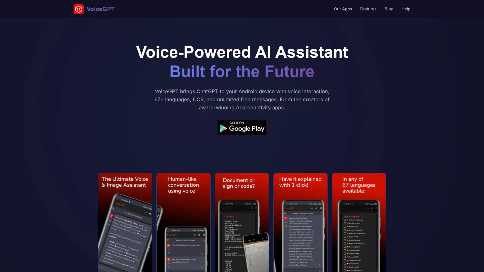voicegpt homepage