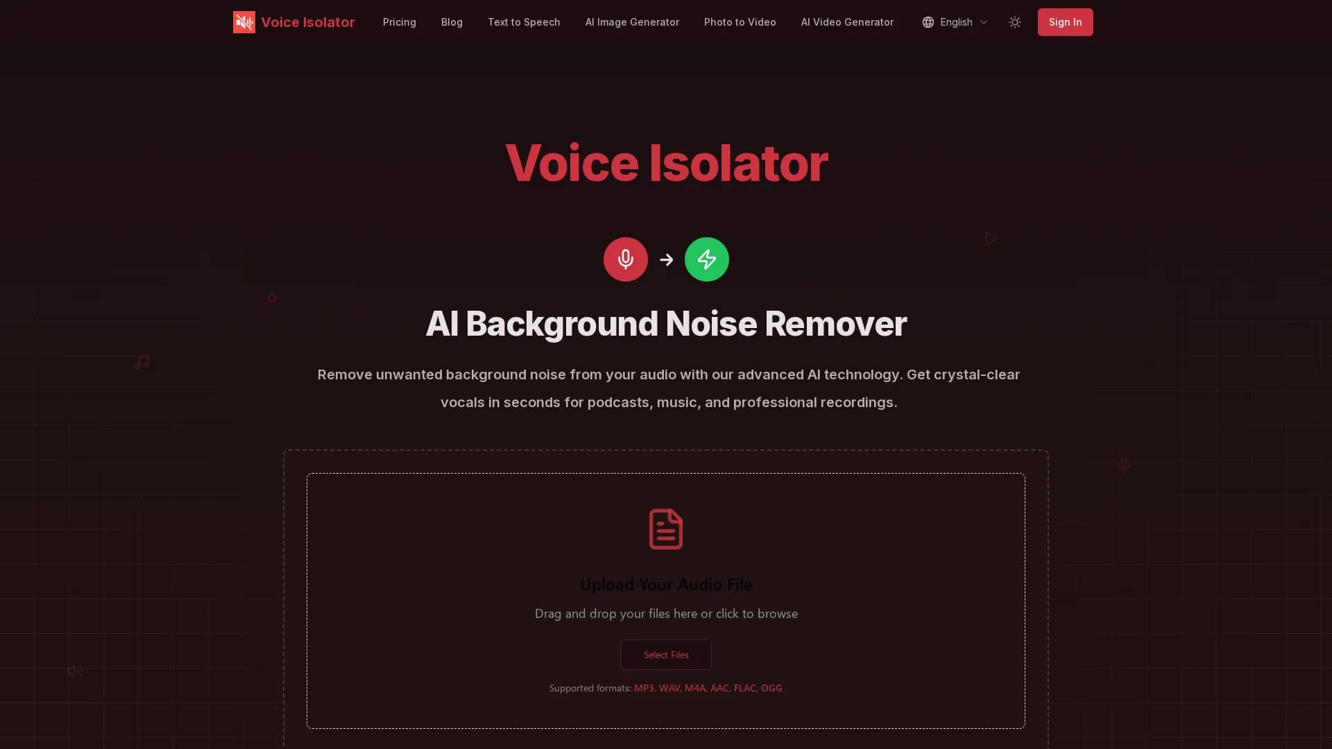 voiceisolator-org homepage