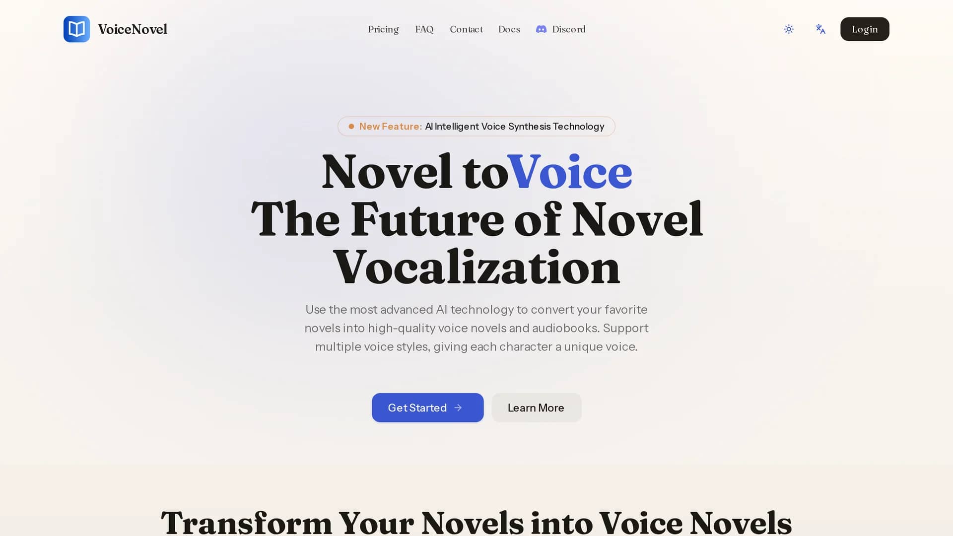 voicenovel homepage