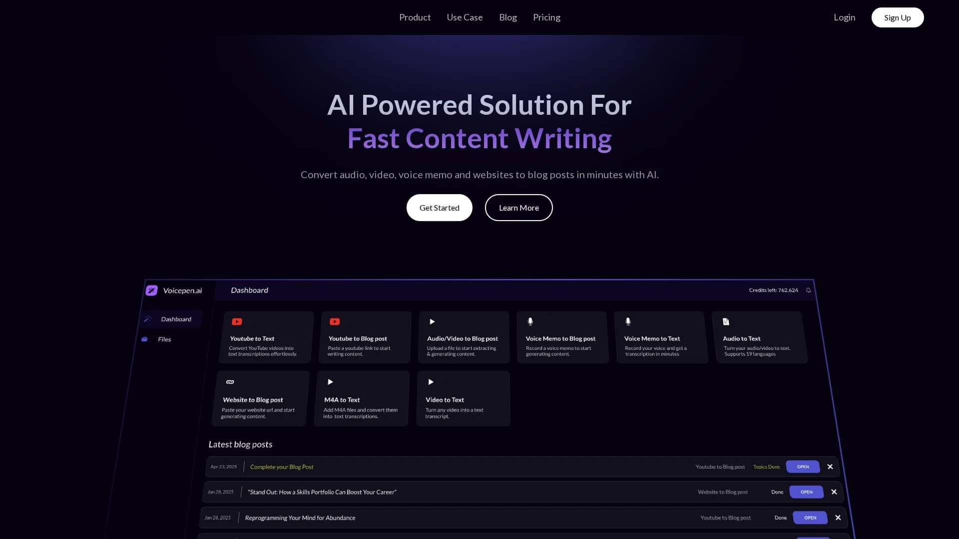 voicepen-ai homepage