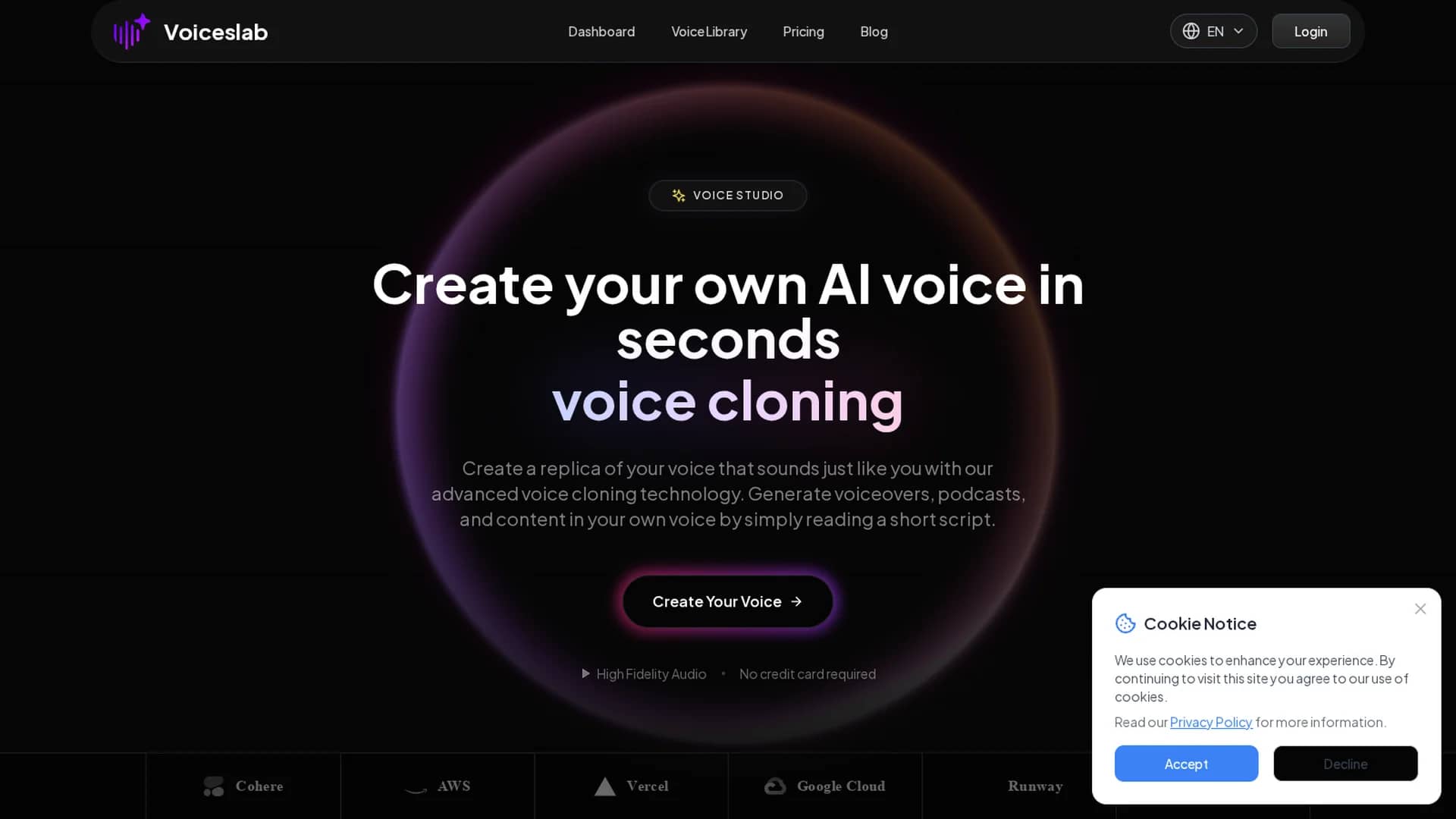 voiceslab homepage