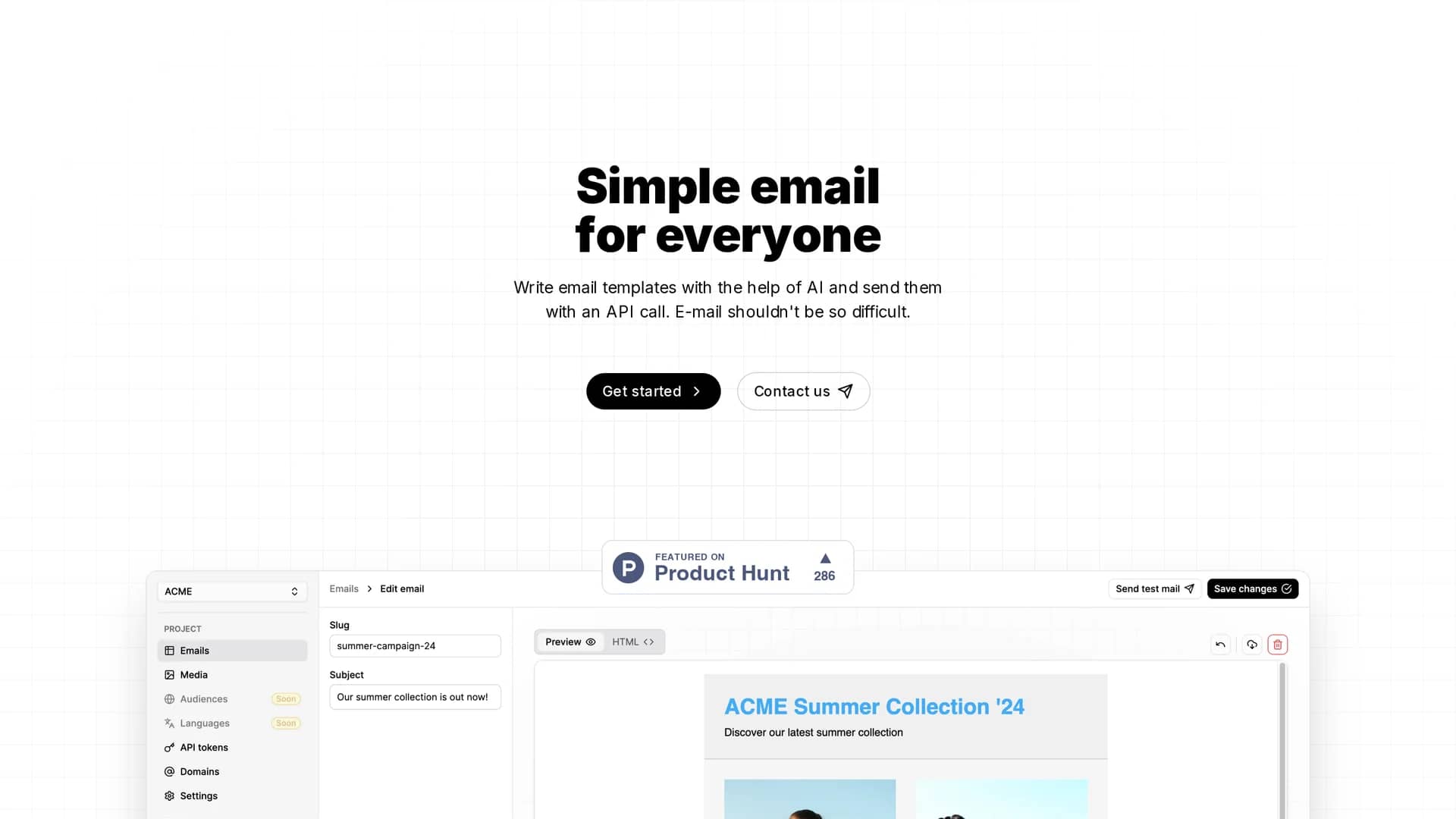 volamail homepage