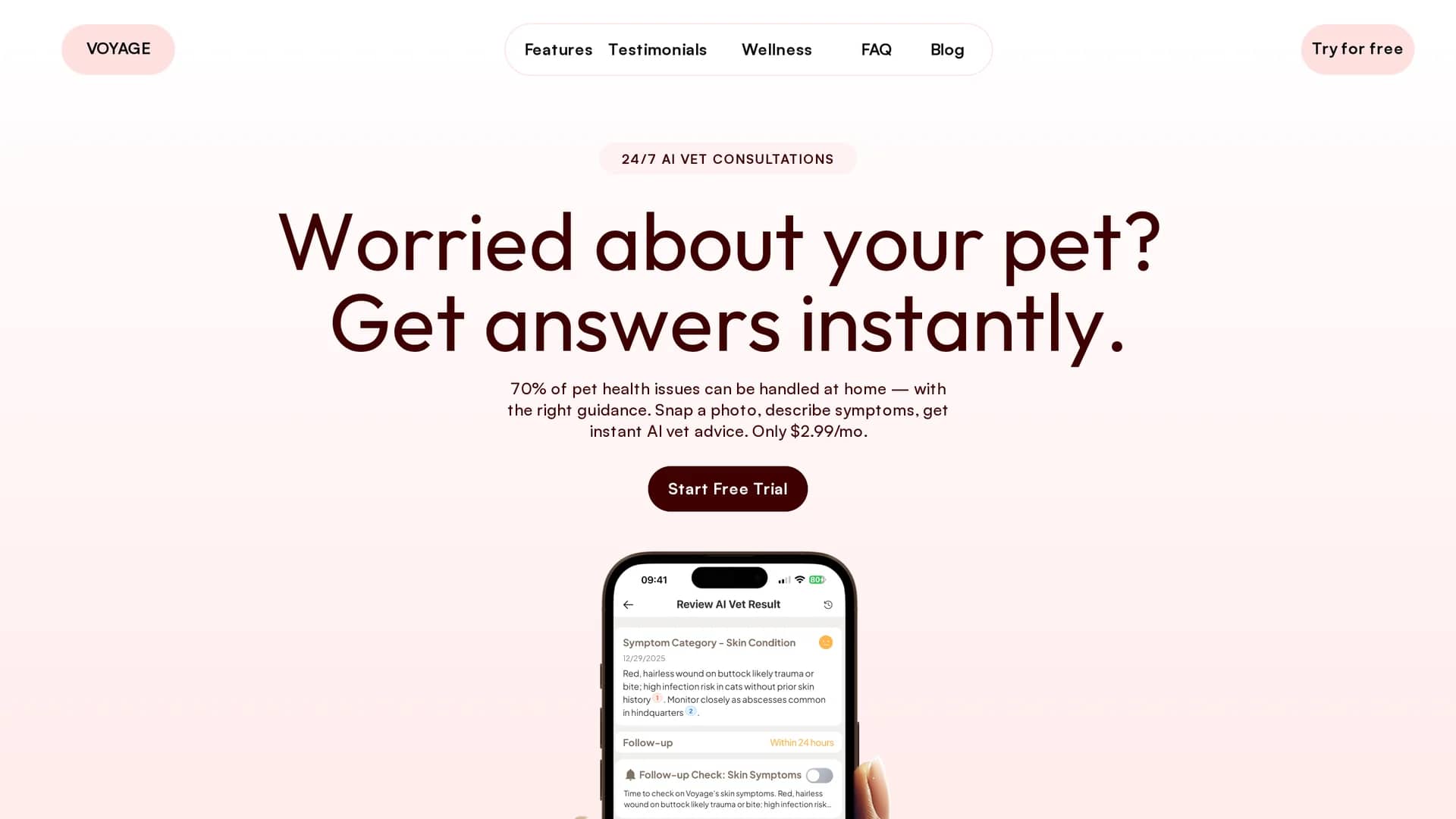voyage-pet-ai homepage
