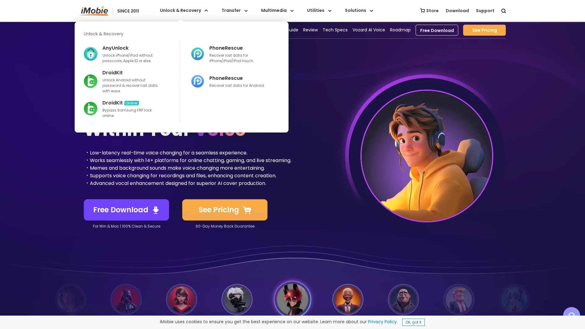 vozard homepage