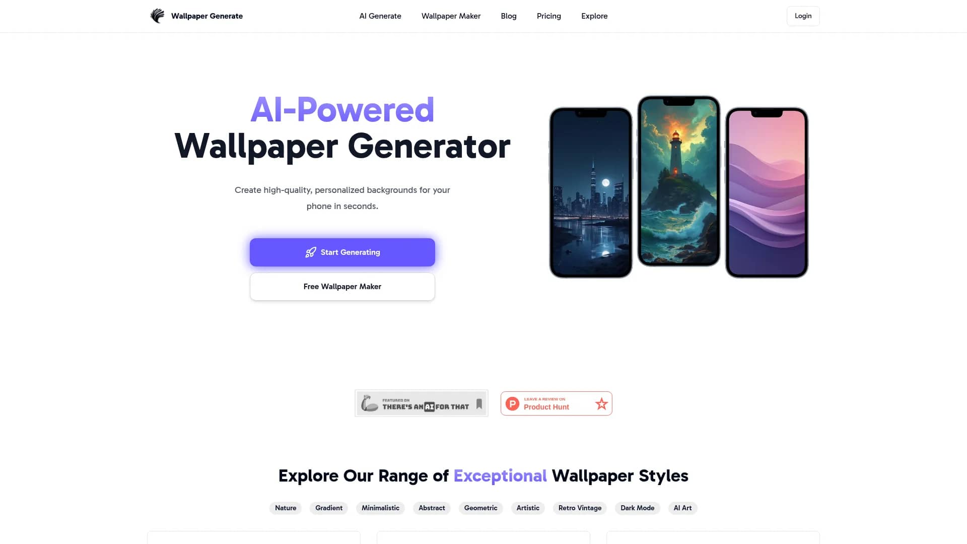 wallpaper-generate homepage