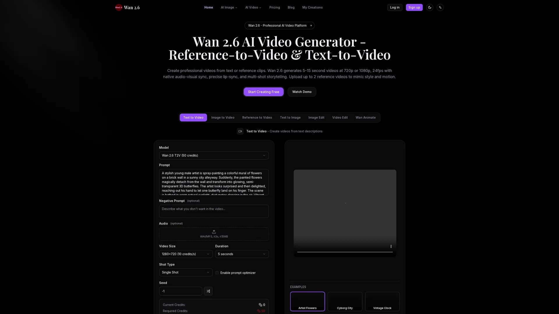 wan26-io homepage