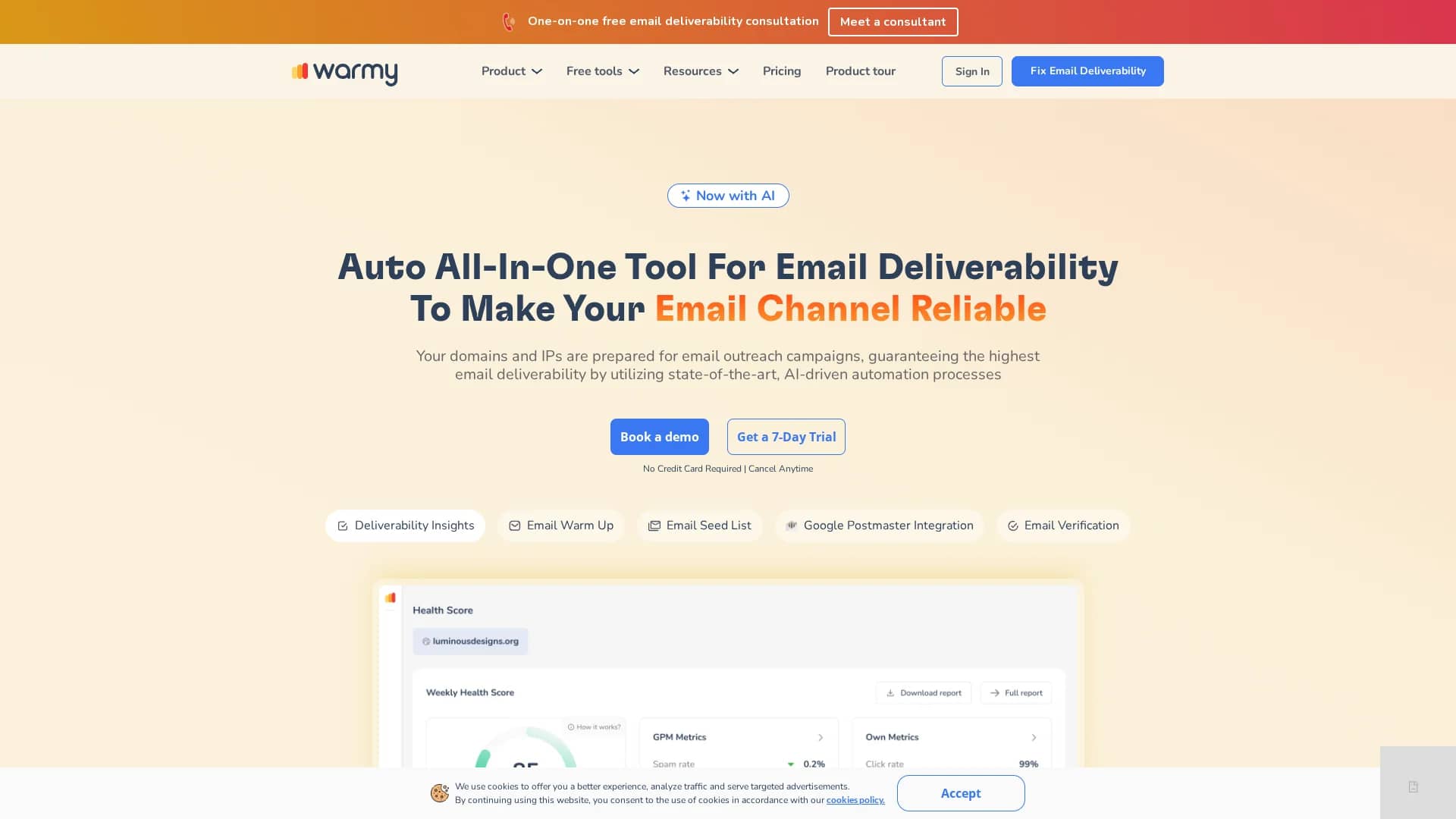 warmy homepage