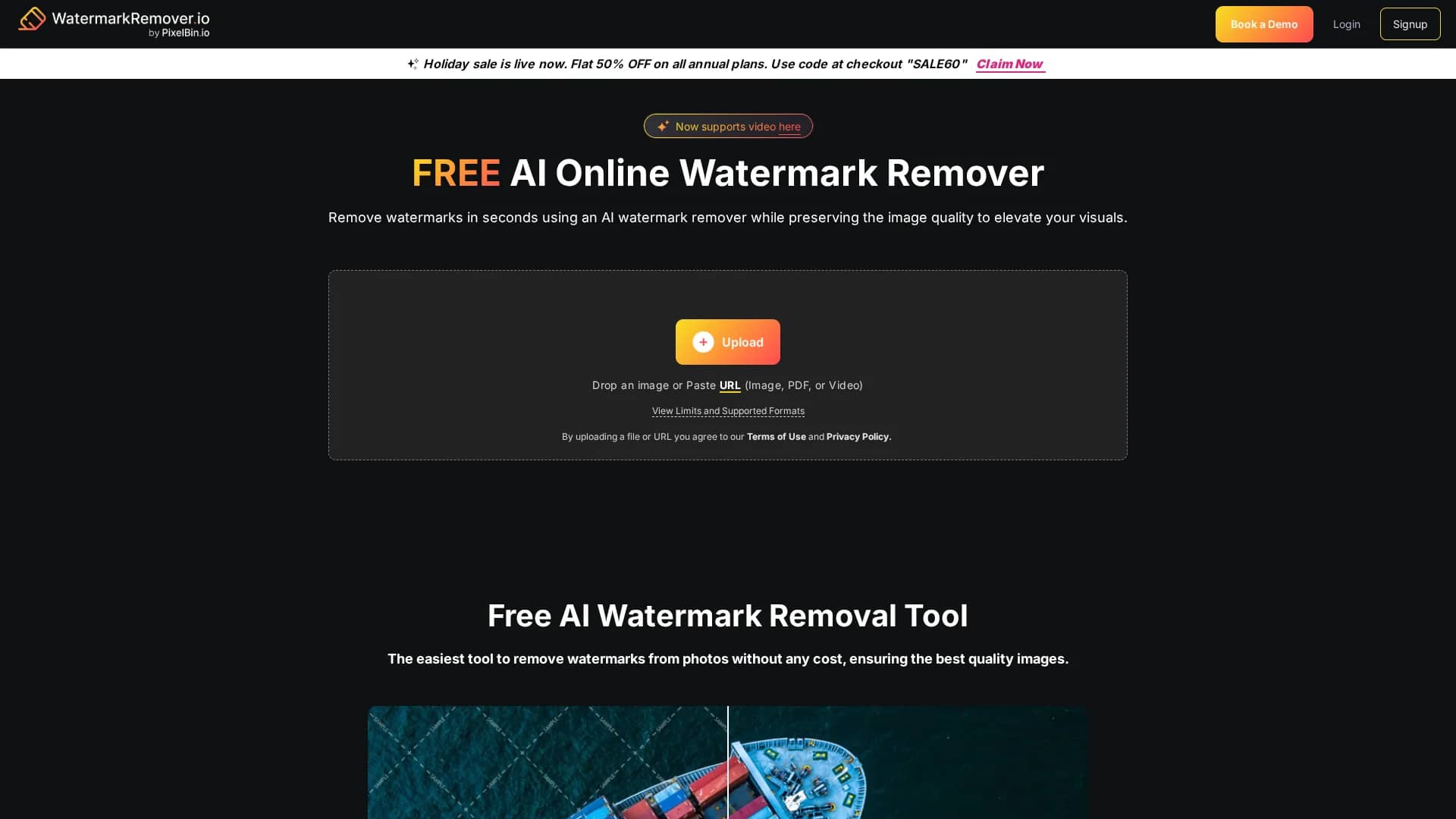 watermarkremover-io homepage