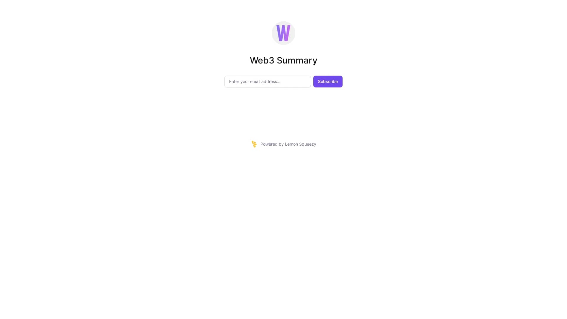 web3-summary homepage