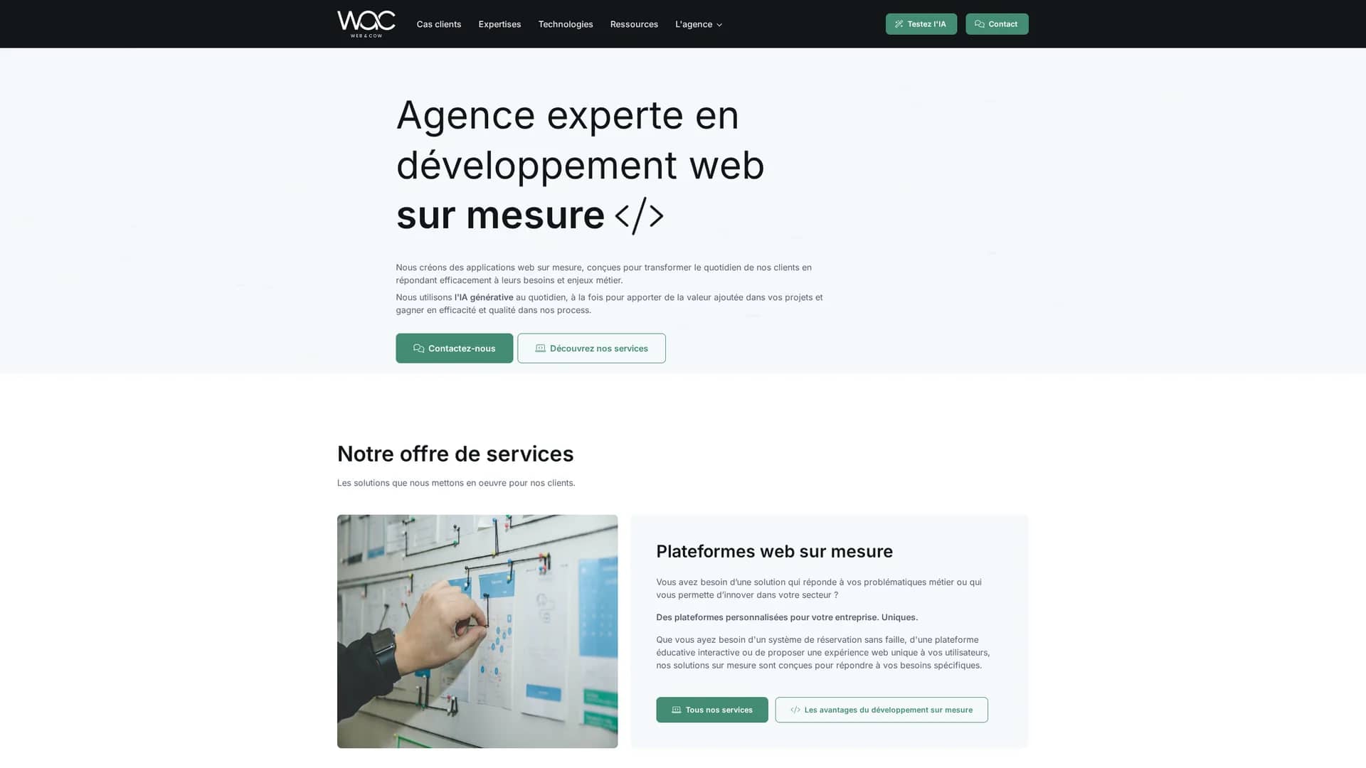 webandcow-com homepage