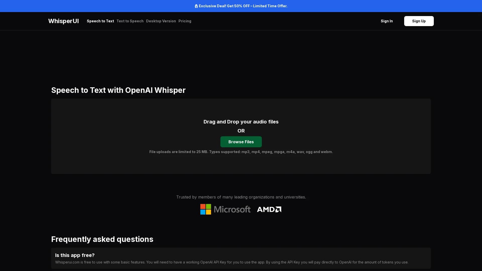 whisperui homepage