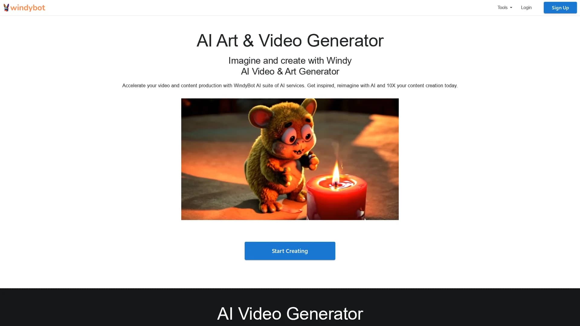 windy-ai-writer homepage