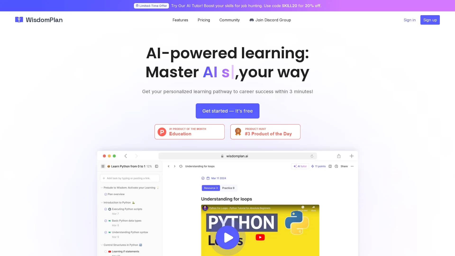 wisdomplan homepage