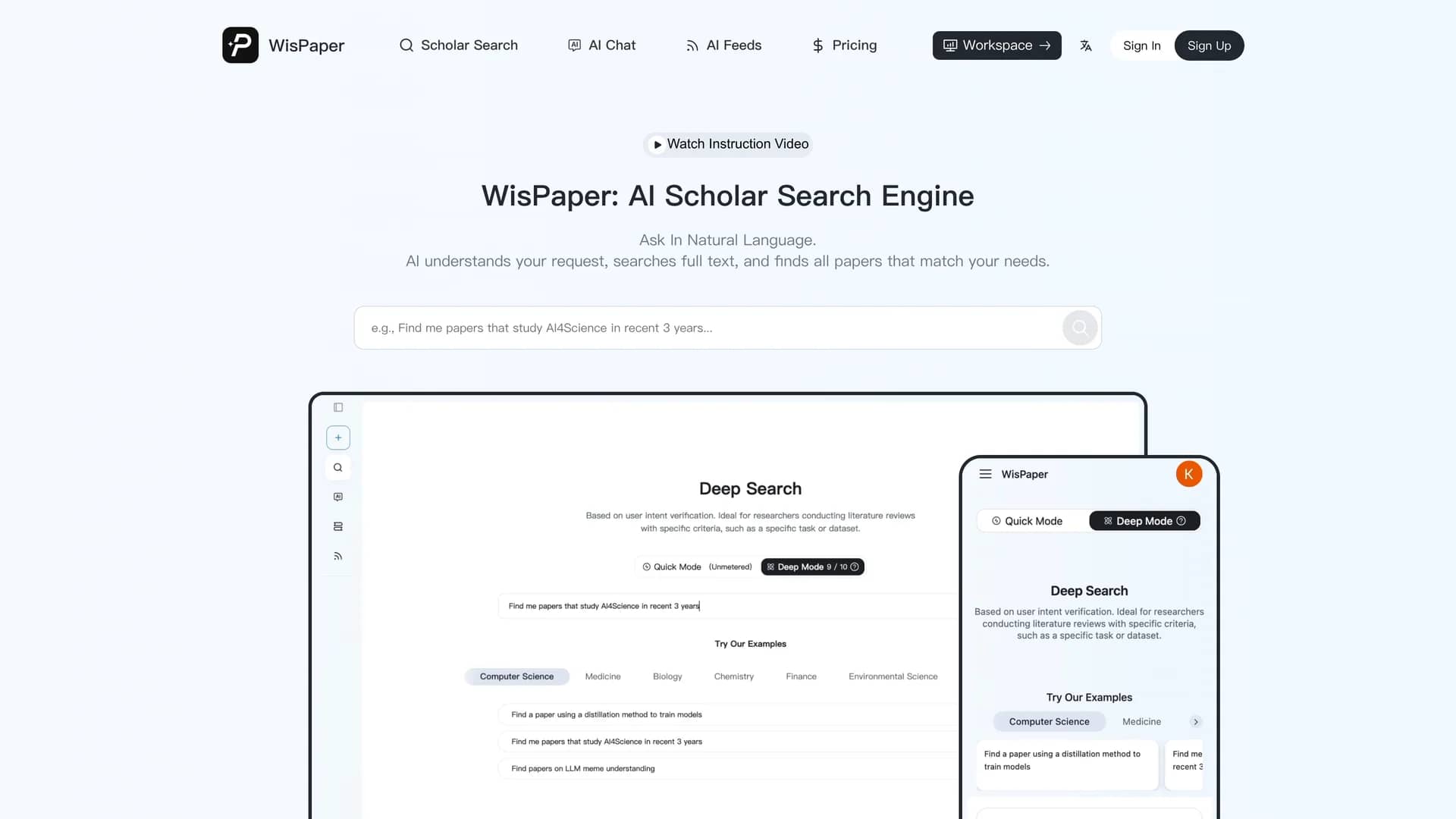 wispaper homepage