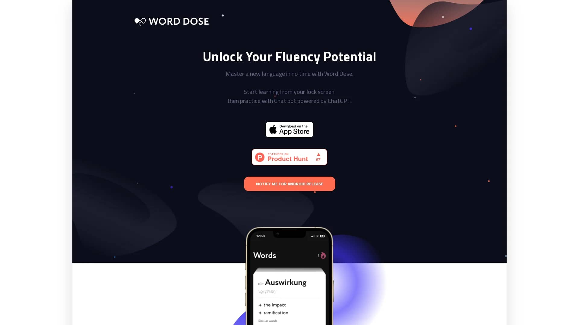 word-dose-german homepage