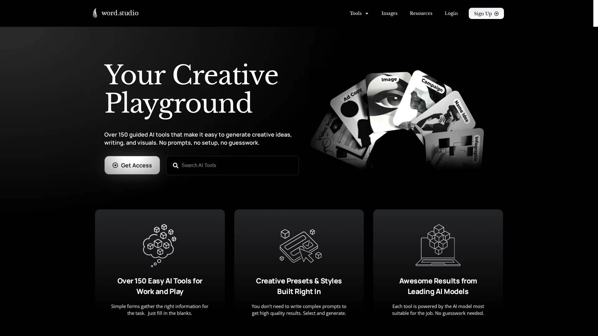 word-studio homepage