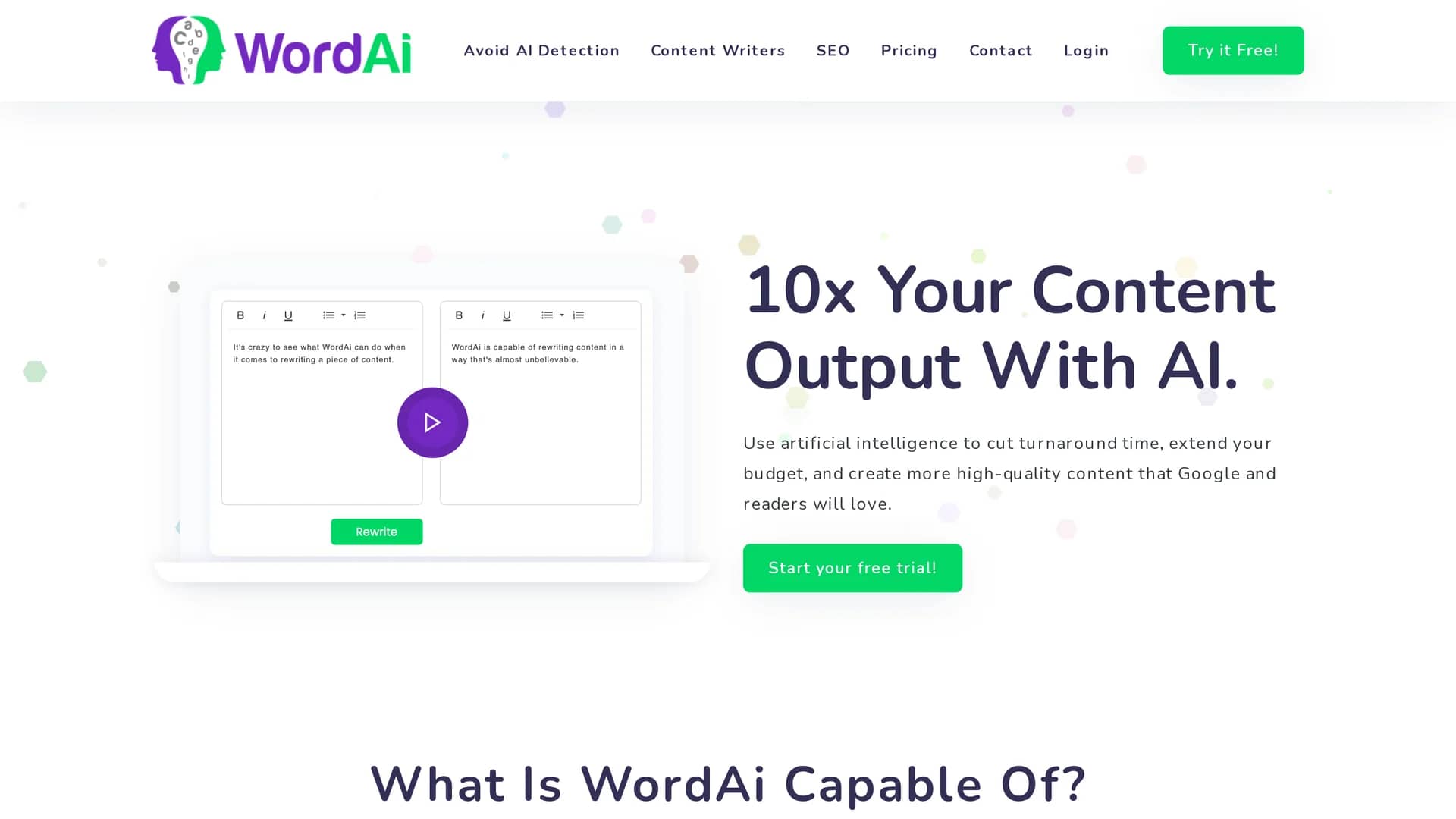 wordai homepage
