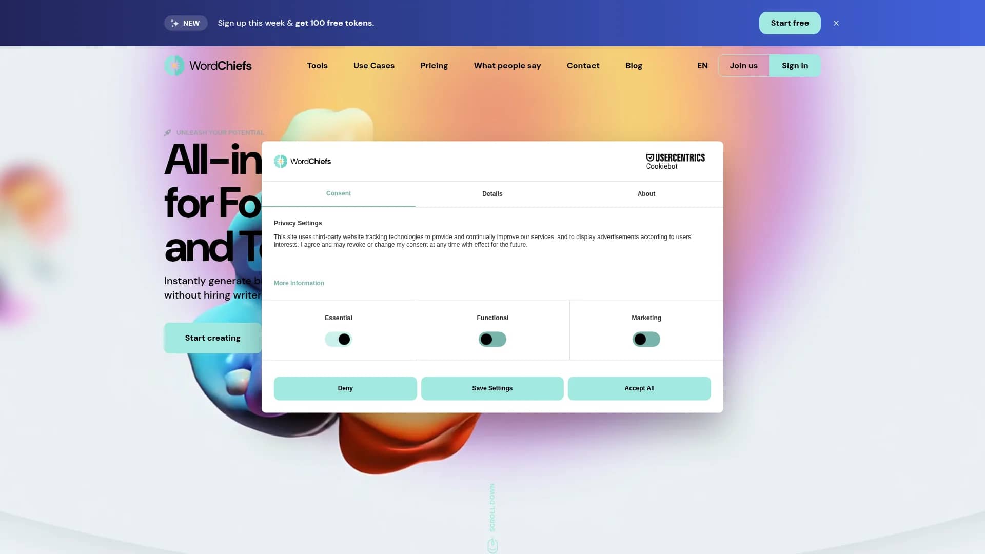 wordchiefs-com homepage