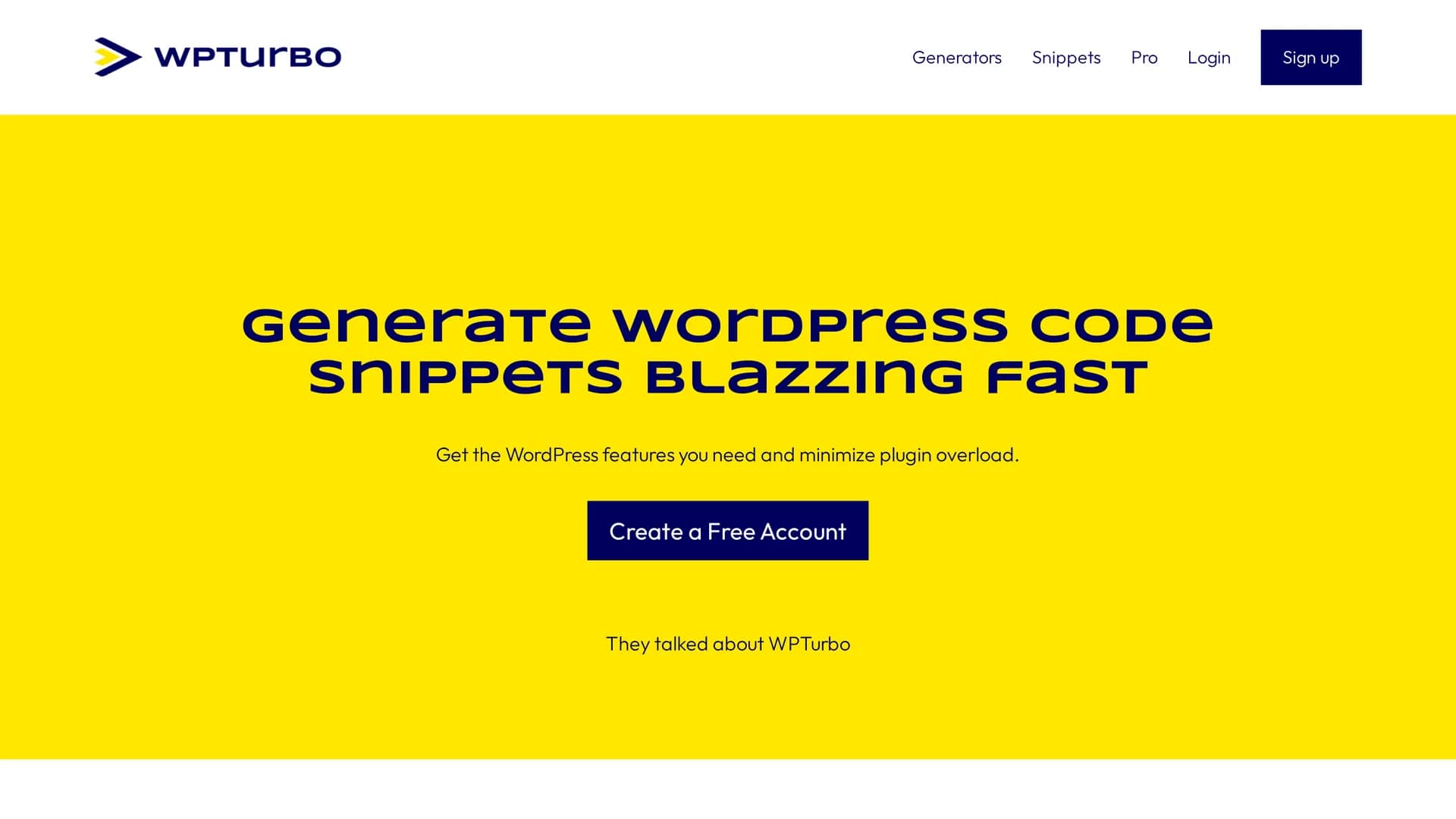 wpturbo homepage