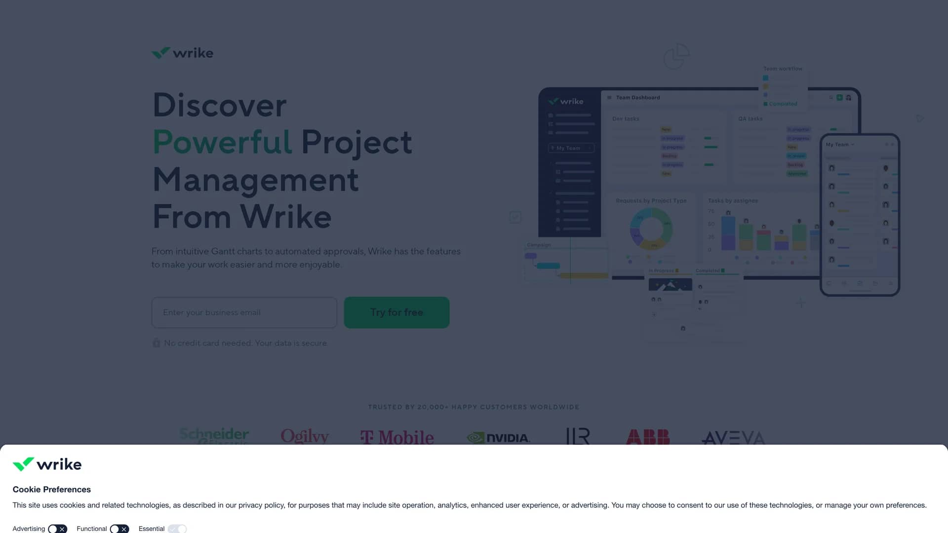 wrike homepage