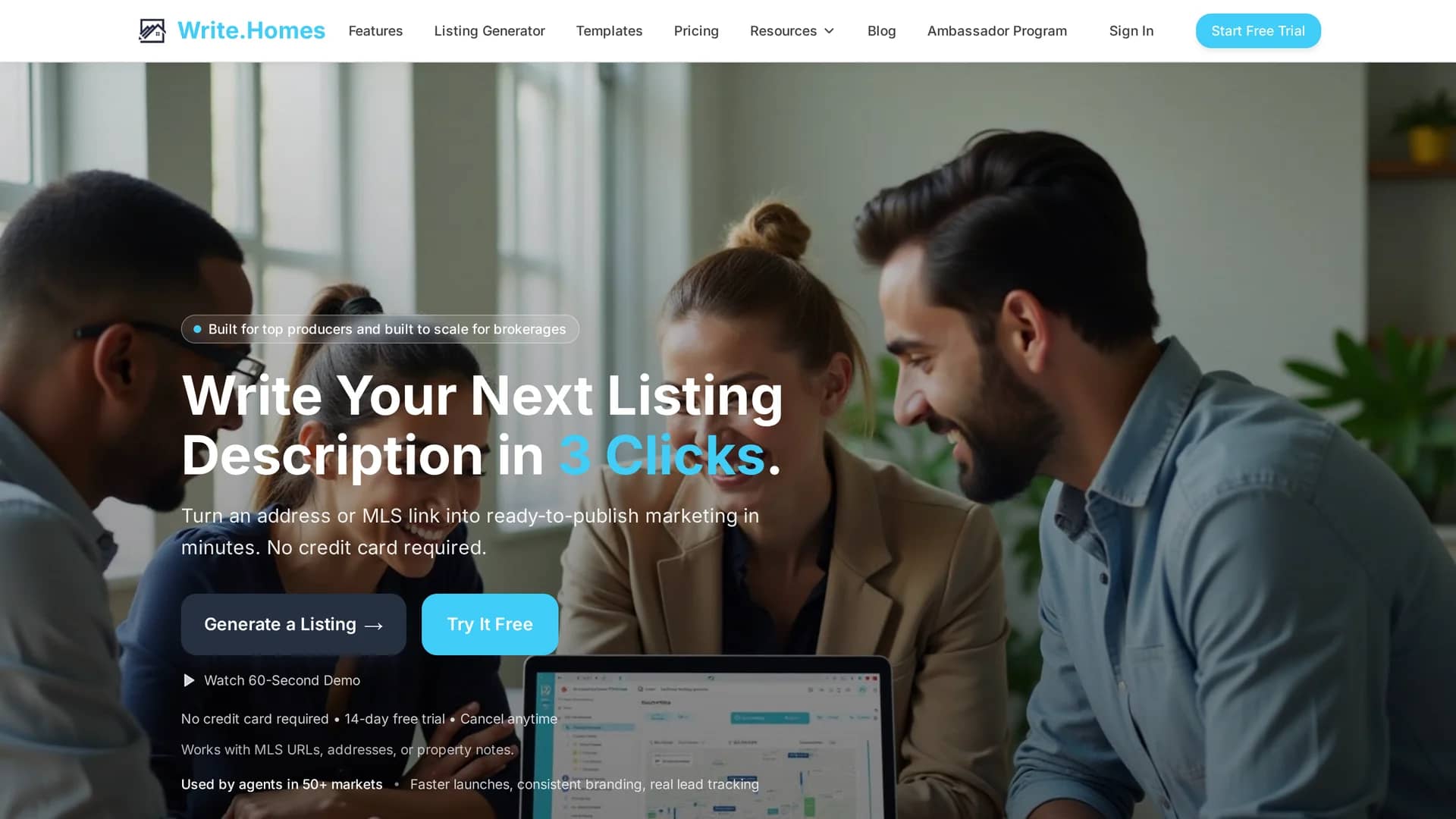 write-homes homepage