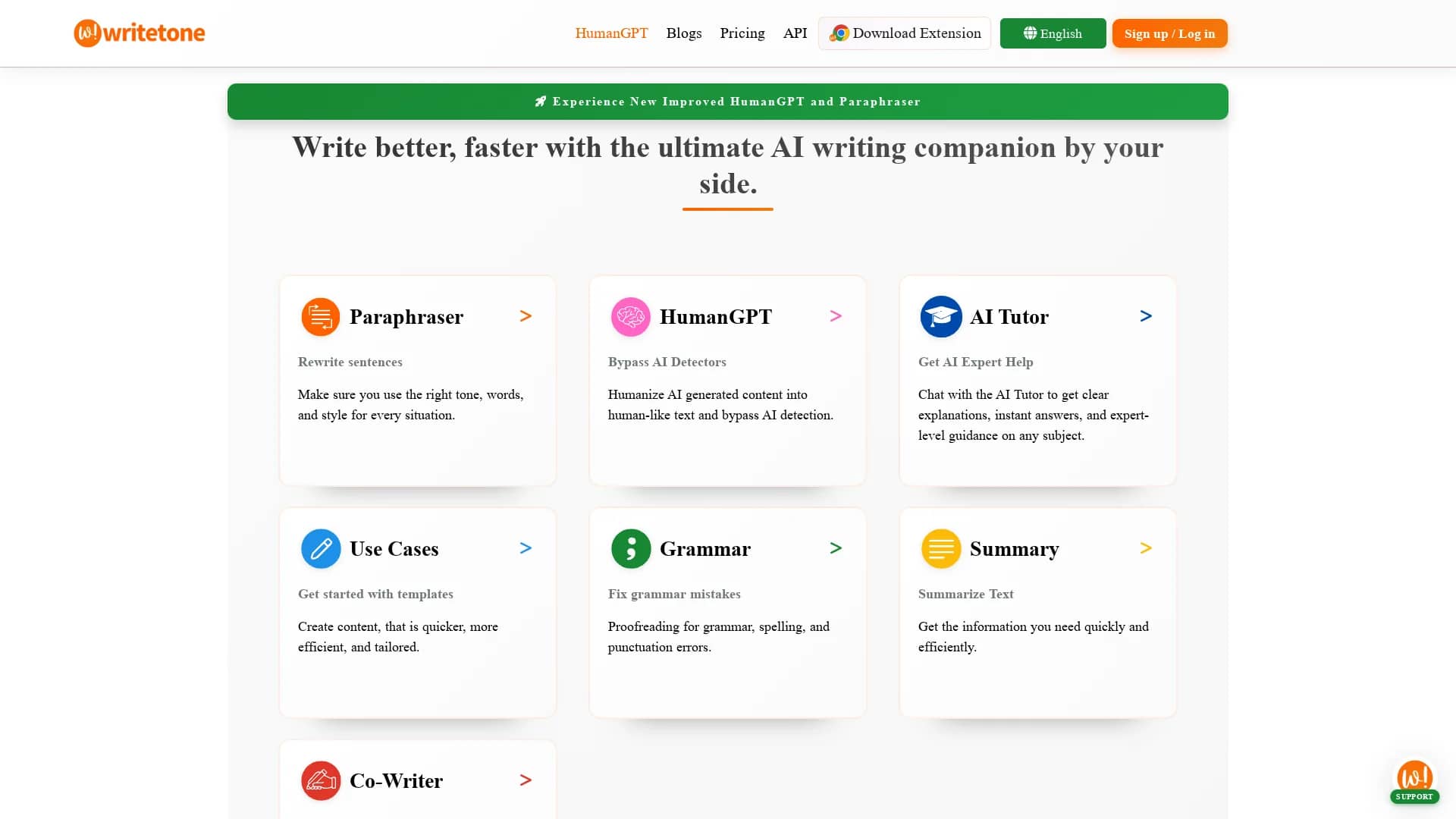 write-tone homepage