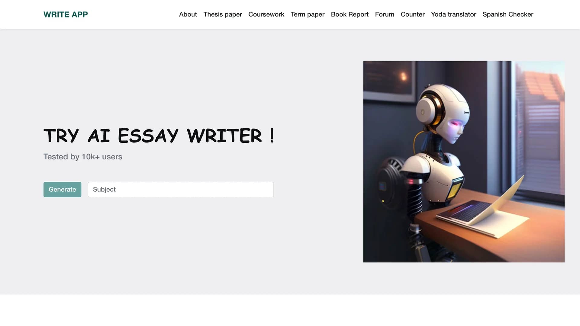 writeapp-co homepage