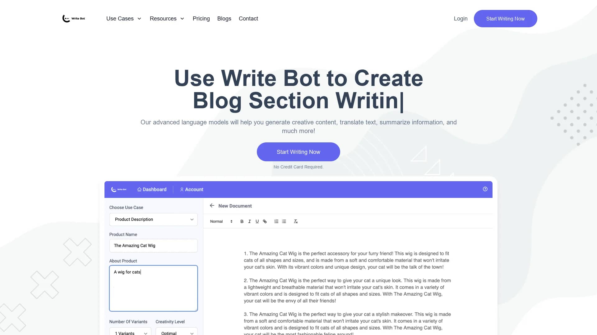 writebot homepage