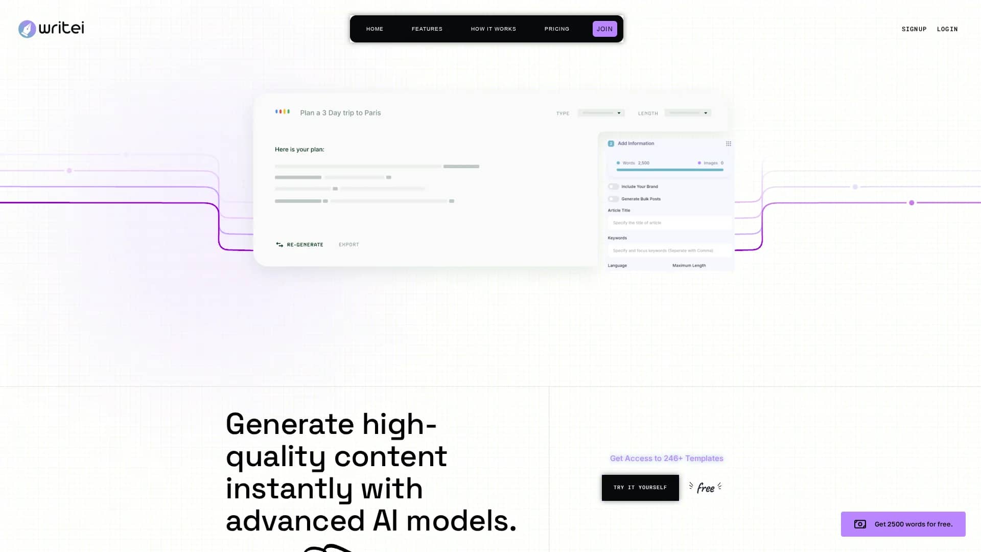 writei homepage