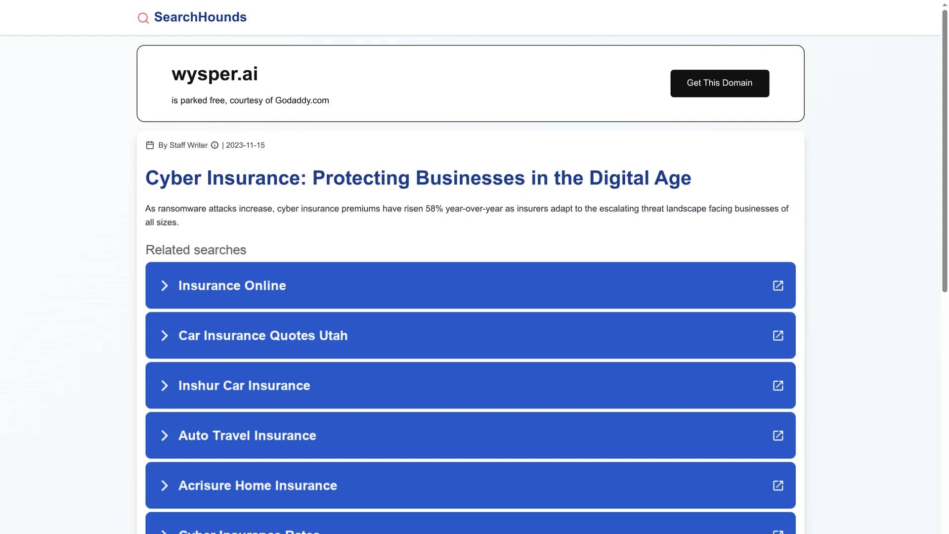 wysper homepage