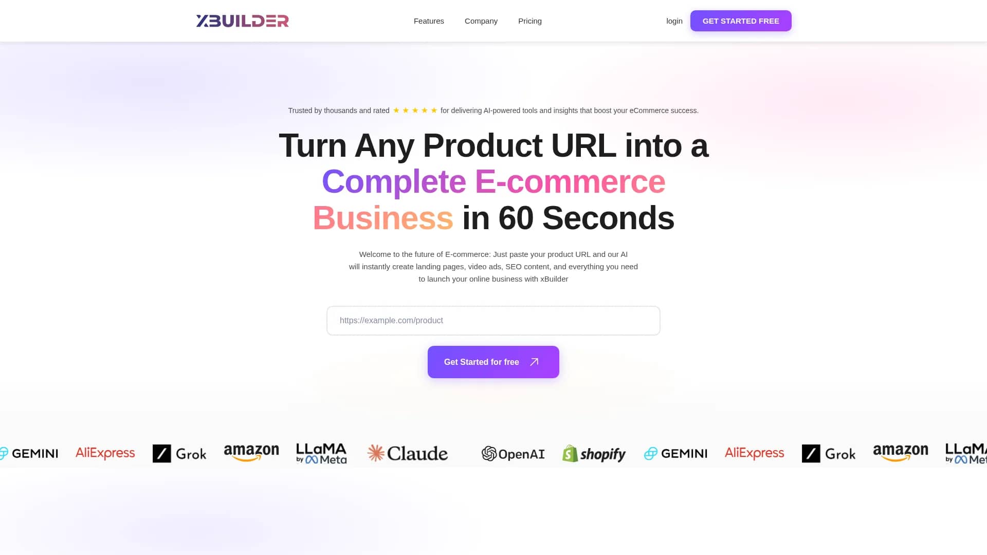 xbuilder-ai homepage