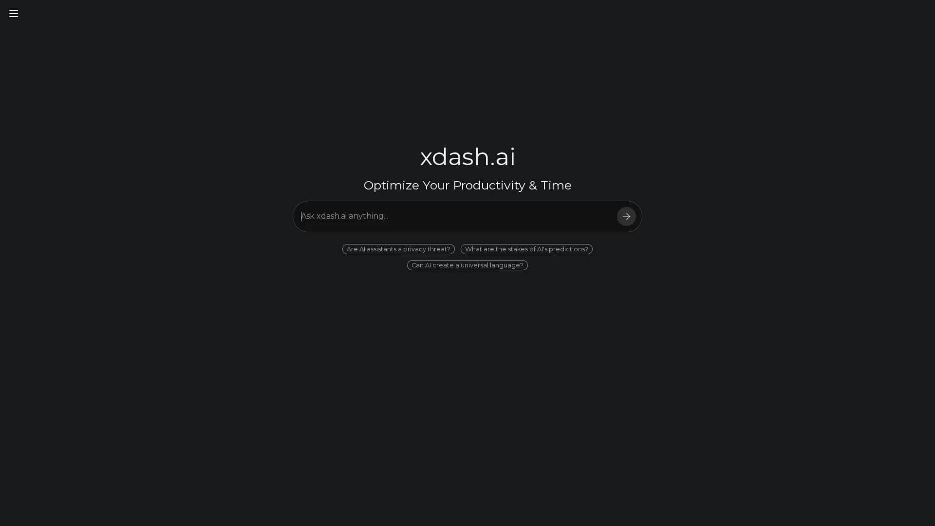 xdash homepage