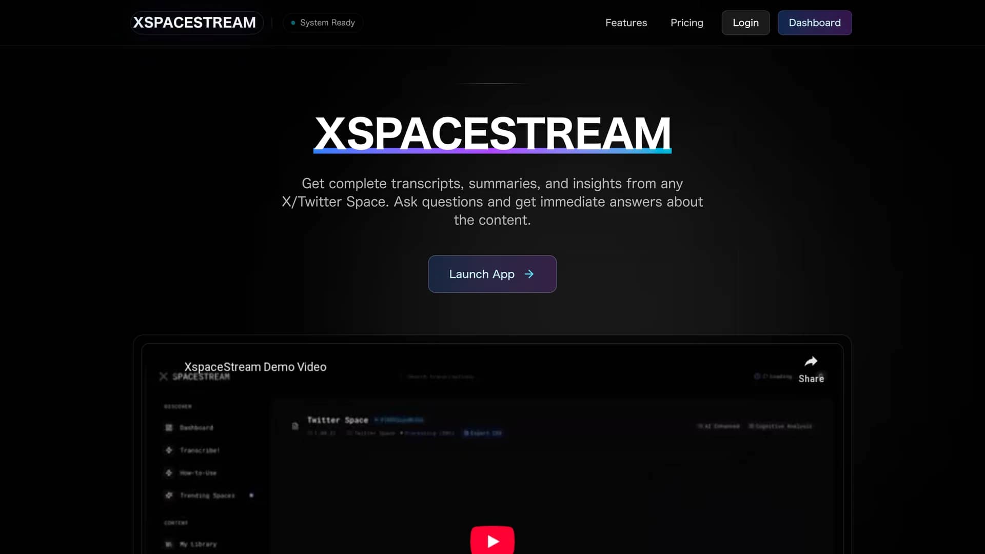 xspacestream homepage