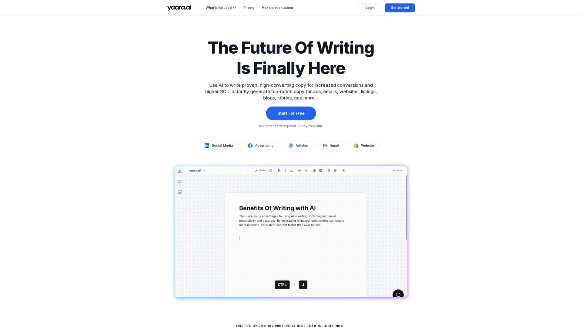 yaara-ai homepage
