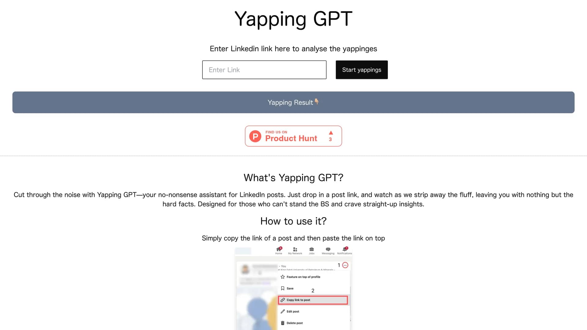 yappinggpt homepage