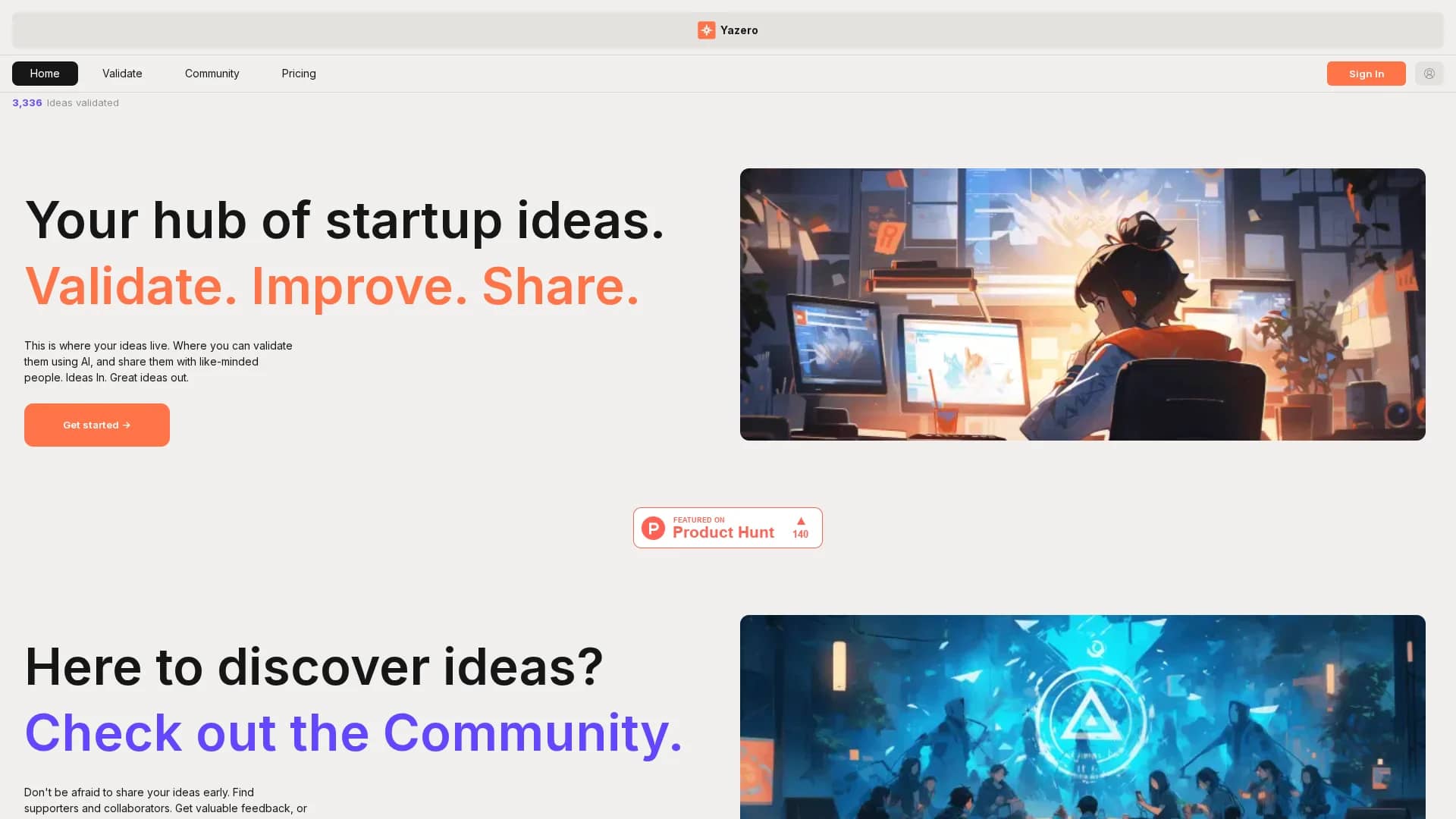 yazero homepage