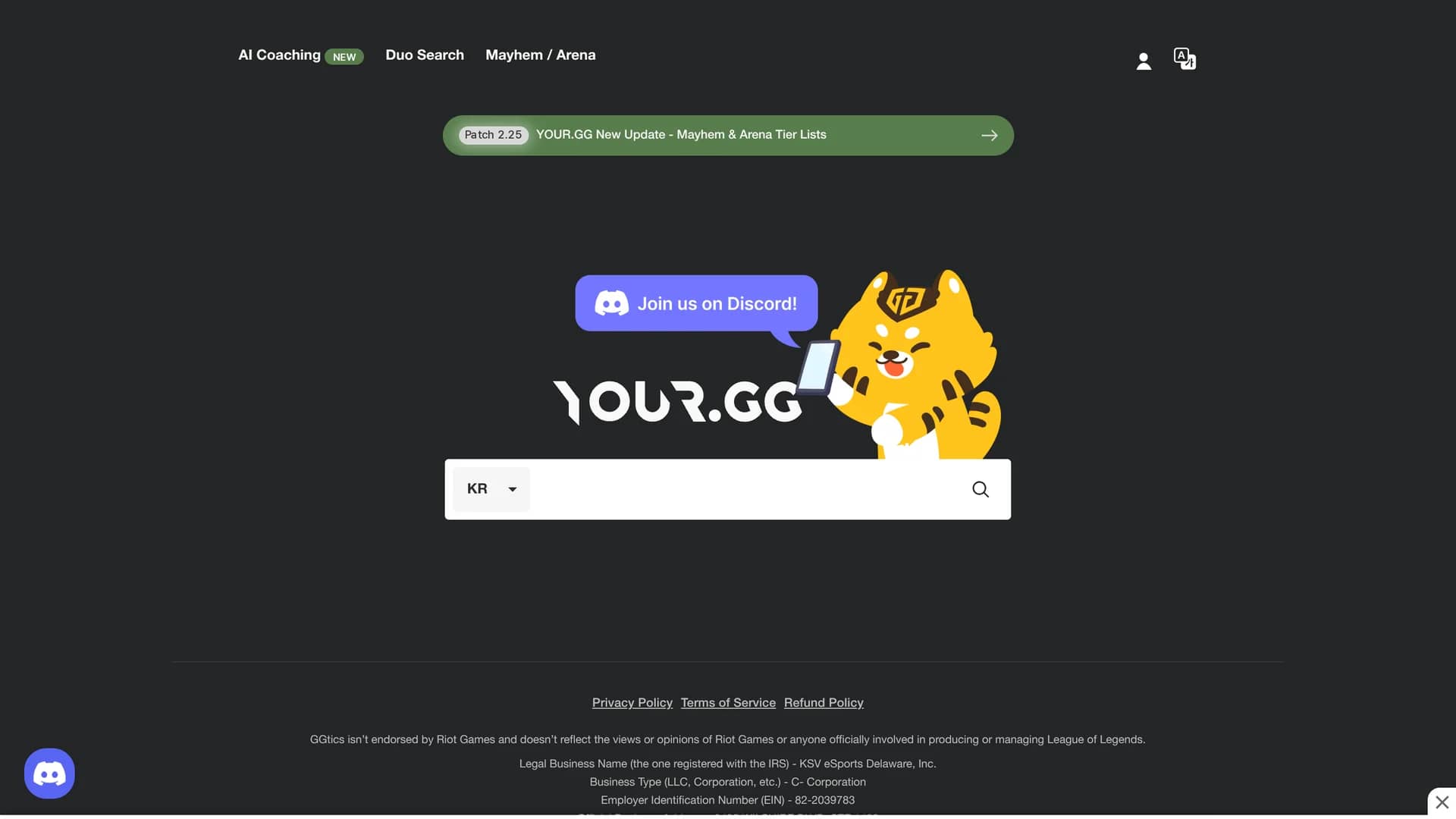 your-gg homepage