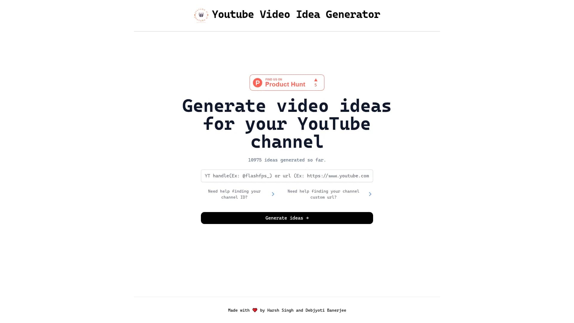 yt-ideas homepage